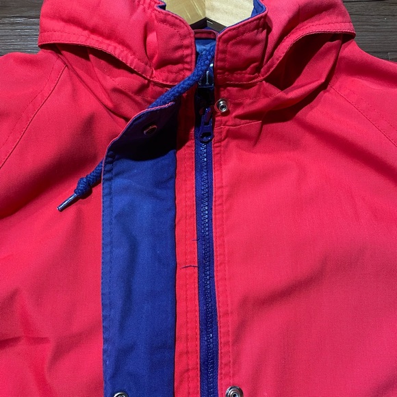 Pacific Trail Boat Jacket Men's Large Red Hidden Hood Full Zip| Nautical - Picture 6 of 16
